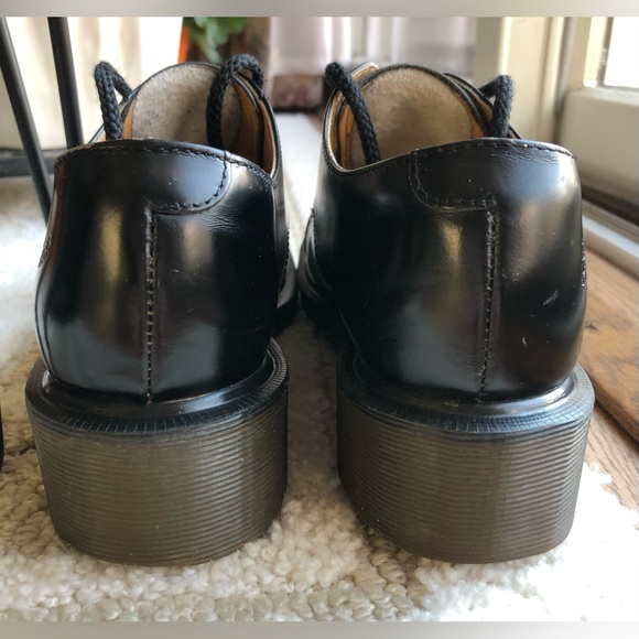 Dr. Martens Black Cap Toe Leather Shoes - Picture 8 of 8